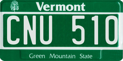 VT license plate CNU510