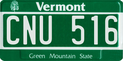 VT license plate CNU516