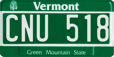 VT license plate CNU518