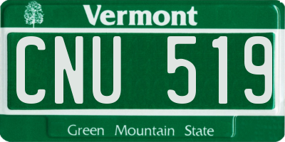 VT license plate CNU519