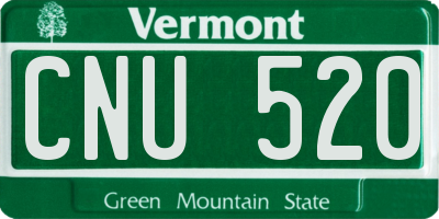 VT license plate CNU520