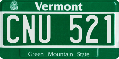VT license plate CNU521