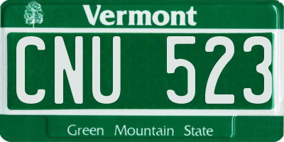 VT license plate CNU523