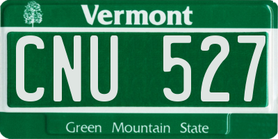 VT license plate CNU527