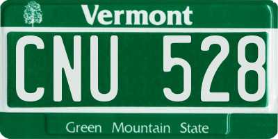 VT license plate CNU528