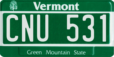 VT license plate CNU531