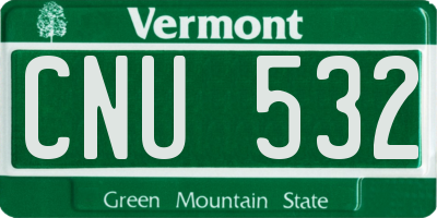 VT license plate CNU532