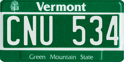 VT license plate CNU534