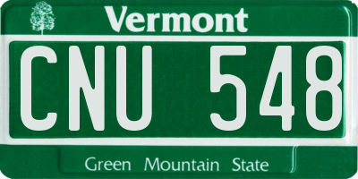 VT license plate CNU548