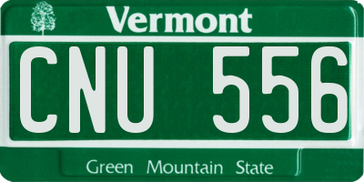 VT license plate CNU556