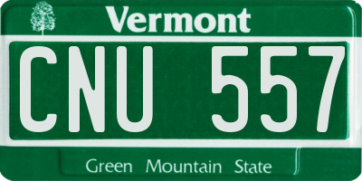 VT license plate CNU557