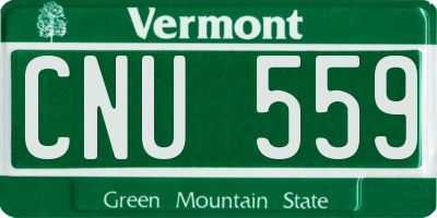 VT license plate CNU559