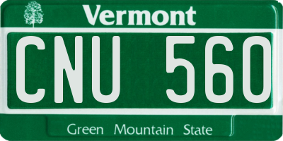 VT license plate CNU560
