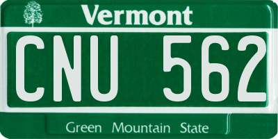 VT license plate CNU562