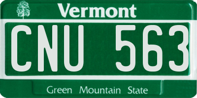 VT license plate CNU563