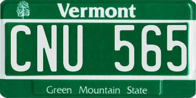 VT license plate CNU565
