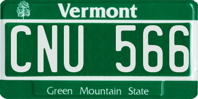 VT license plate CNU566