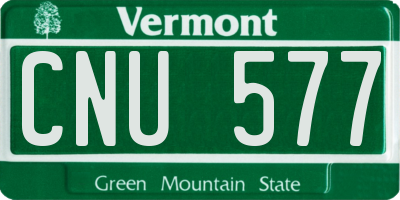VT license plate CNU577
