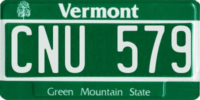 VT license plate CNU579