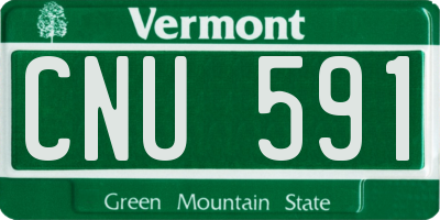 VT license plate CNU591