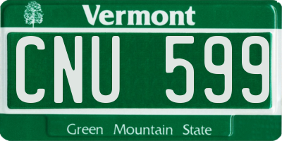 VT license plate CNU599