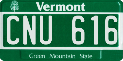 VT license plate CNU616
