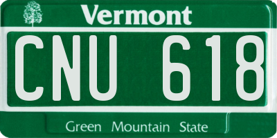 VT license plate CNU618