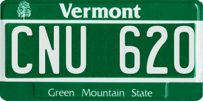 VT license plate CNU620
