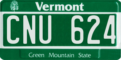 VT license plate CNU624