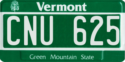 VT license plate CNU625