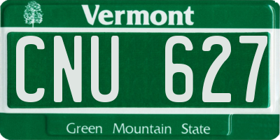 VT license plate CNU627