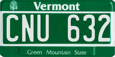 VT license plate CNU632