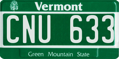 VT license plate CNU633