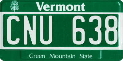 VT license plate CNU638