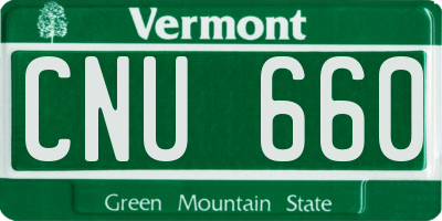 VT license plate CNU660