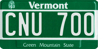 VT license plate CNU700