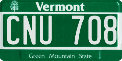 VT license plate CNU708