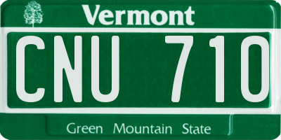 VT license plate CNU710