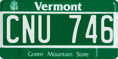 VT license plate CNU746