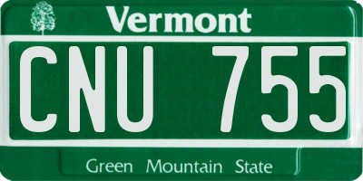 VT license plate CNU755