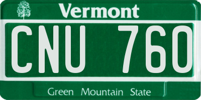 VT license plate CNU760