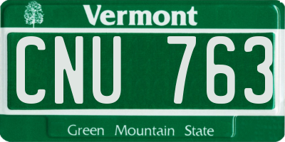 VT license plate CNU763