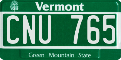VT license plate CNU765