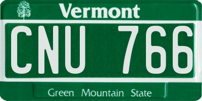 VT license plate CNU766