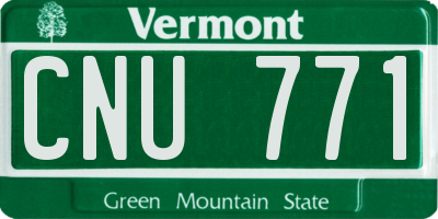 VT license plate CNU771