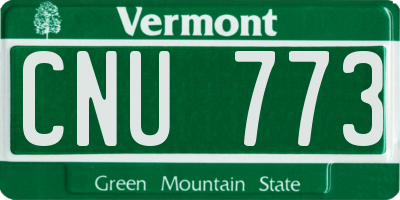 VT license plate CNU773