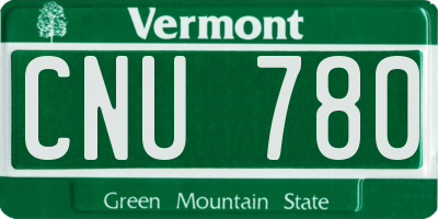 VT license plate CNU780
