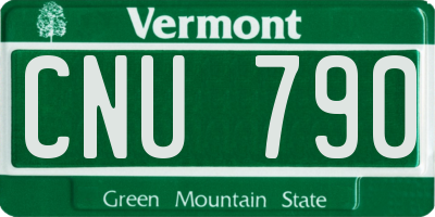 VT license plate CNU790