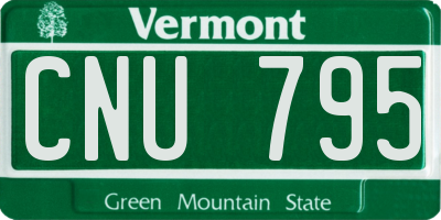 VT license plate CNU795