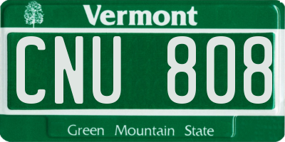 VT license plate CNU808